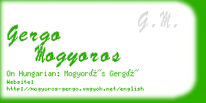 gergo mogyoros business card